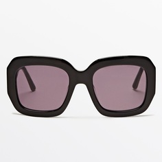 Солнцезащитные очки Massimo Dutti Oversize Square, черный