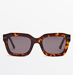 Солнцезащитные очки Massimo Dutti Tortoiseshell Effect, коричневый