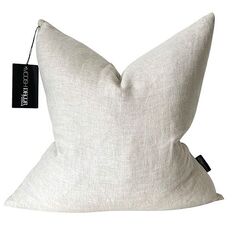 Льняная наволочка, 18 x 18 дюймов Modish Decor Pillows, цвет Tan/Beige