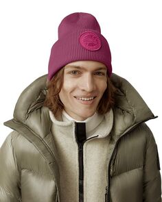 Шерстяной токе в рубчик Arctic Disc Canada Goose, цвет Pink