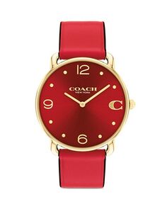 Часы Эллиот, 36 мм COACH, цвет Red