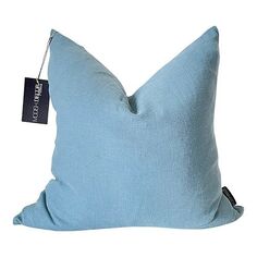 Модный льняной декоративный чехол на подушку, 24 x 24 дюйма Modish Decor Pillows, цвет Blue