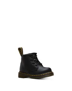 Унисекс Brooklee Lace &amp;; Сапоги на молнии — для малышей Dr. Martens, цвет Black