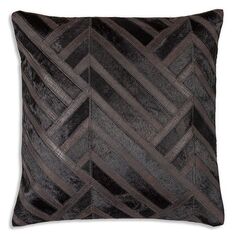 Полосатая декоративная подушка Нэшвилл, 20 x 20 дюймов Surya, цвет Black