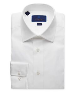 Классическая рубашка Royal Oxford с отделкой David Donahue, цвет White