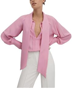 Блуза Ella с завязками REISS, цвет Pink