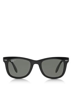 Поляризованные складные солнцезащитные очки Wayfarer Ease, 50 мм Ray-Ban, цвет Black