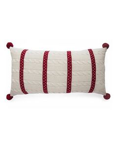 Праздничная декоративная подушка вязанной вязки, 10 x 20 дюймов Melange Collection, цвет Tan/Beige