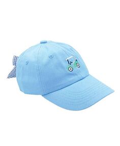 Бейсбольная кепка с бантом для девочек Golf Cart синего цвета - Little Kid Bits &amp; Bows, цвет Blue