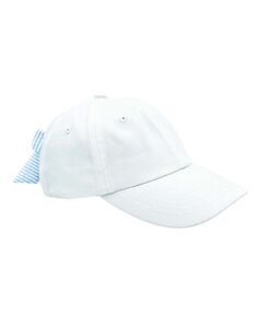 Бейсбольная кепка Winnie с белым бантом для девочек - Little Kid Bits &amp; Bows, цвет White