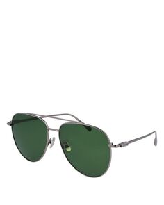 Солнцезащитные очки-авиаторы Prisma Oversize, 61 мм Ferragamo, цвет Gray