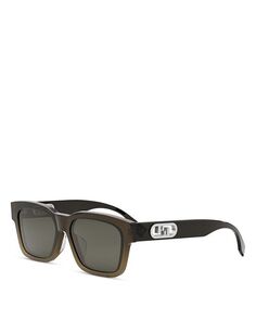 Прямоугольные солнцезащитные очки O&apos;Lock, 53 мм Fendi, цвет Brown