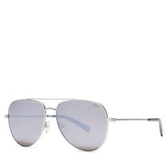 008 Солнцезащитные очки-авиаторы, 59 мм Tumi, цвет Silver
