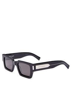 Квадратные солнцезащитные очки, 50 мм Saint Laurent, цвет Black