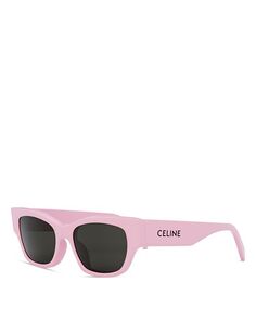 Монохромные солнцезащитные очки «кошачий глаз», 54 мм CELINE, цвет Pink