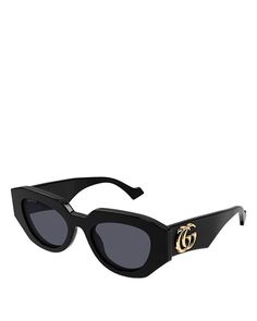 Солнцезащитные очки Generation Geometric, 51 мм Gucci, цвет Black