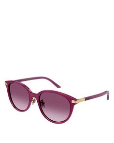 Круглые солнцезащитные очки, 55 мм Gucci, цвет Purple