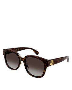 Круглые солнцезащитные очки, 55 мм Gucci, цвет Brown