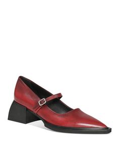 Женские туфли на плоской подошве Vivian с острым носком и ремешком на щиколотке Vagabond, цвет Red