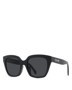 Квадратные солнцезащитные очки Monochroms, 56 мм CELINE, цвет Black