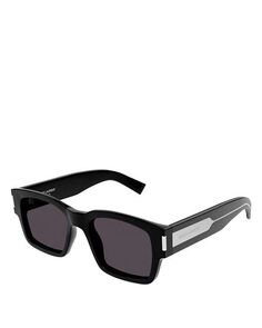 Квадратные солнцезащитные очки Naked Wirecore, 53 мм Saint Laurent, цвет Black