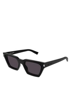 Солнцезащитные очки Calista «кошачий глаз», 57 мм Saint Laurent, цвет Black