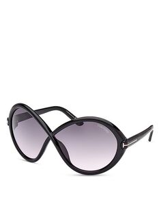 Солнцезащитные очки Jada Butterfly, 68 мм Tom Ford, цвет Black