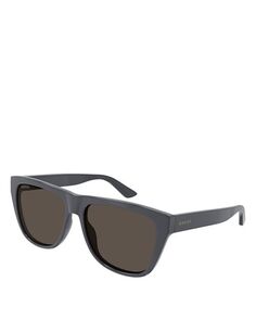 Минимальные солнцезащитные очки-навигатор, 57 мм Gucci, цвет Gray