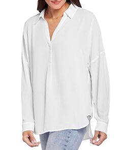 Блуза с принтом Becky в горошек NYDJ, цвет White