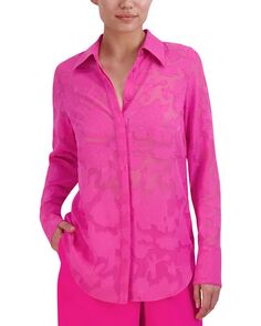 Рубашка на пуговицах с длинным рукавом BCBGMAXAZRIA, цвет Pink