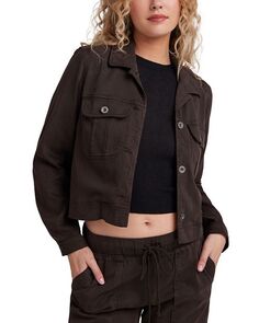 Укороченная куртка в стиле милитари с карманами и клапанами Bella Dahl, цвет Brown