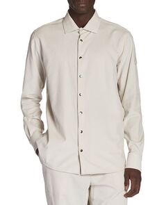 Хлопковая рубашка на пуговицах стандартного кроя Moncler, цвет Tan/Beige