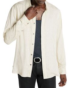 Рубашка на пуговицах обычного кроя Rodney Cotton John Varvatos, цвет Ivory/Cream