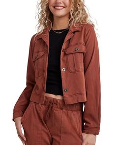 Укороченная куртка в стиле милитари с карманами и клапанами Bella Dahl, цвет Brown