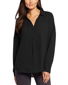 Блуза с принтом Becky в горошек NYDJ, цвет Black
