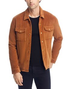 Вельветовая куртка-рубашка Derek из смесового хлопка John Varvatos, цвет Brown