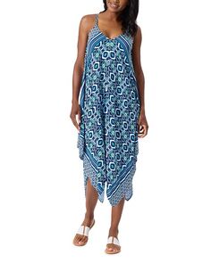 Платье-прикрытие для плавания асимметричного кроя икат Tommy Bahama, цвет Blue