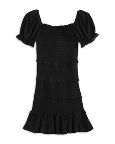 Многоярусное присборенное платье Laila для девочек - Big Kid KatieJnyc, цвет Black