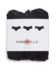 Стринги Dolce, набор из 3 шт. Cosabella, цвет Black