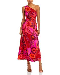 Платье миди с ярким цветочным принтом FARM Rio, цвет Pink