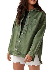 Саржевая куртка Madison City Free People, цвет Green