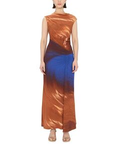 Платье макси с принтом акации SIMKHAI, цвет Multi