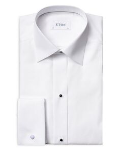 Современный крой Белый Пике&amp;;eacute; Формальная рубашка Eton, цвет White