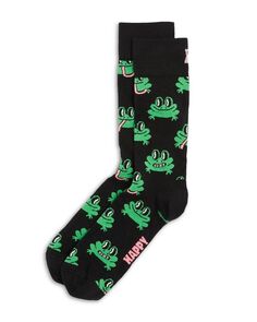 Носки с лягушками Happy Socks, цвет Black