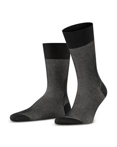 Мерсеризованный хлопок и amp; Нейлоновые двухцветные классические носки с эффектом тени Falke, цвет Black