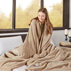 Одеяла с подогревом от микролайта до бербера Beautyrest, цвет Vanilla
