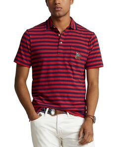 Рубашка поло Lisle стандартного кроя с вышивкой Polo Ralph Lauren, цвет Red