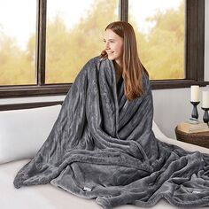 Одеяла с подогревом от микролайта до бербера Beautyrest, цвет Gray