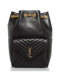 Джо Кожаный рюкзак Saint Laurent, цвет Black