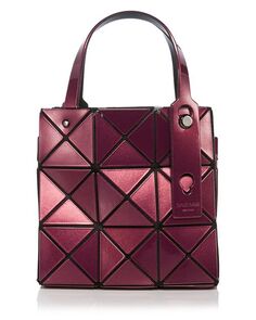 Миниатюрная металлизированная сумка-тоут Carat Bao Bao Issey Miyake, цвет Red